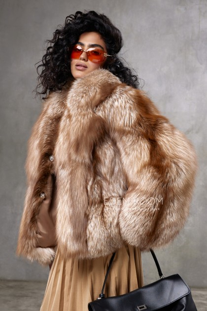 полушубок из золотой лисы