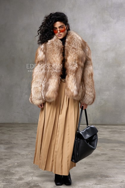 полушубок из золотой лисы