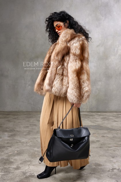 полушубок из золотой лисы