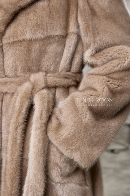 длинная норковая шуба с поясом длинная норковая шуба с поясом