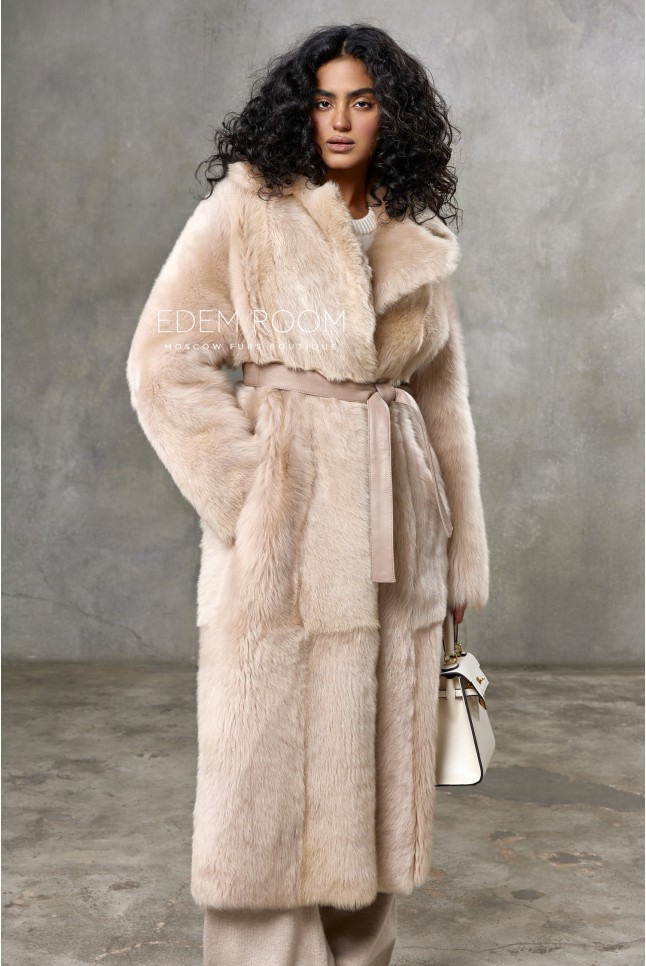 двухсторонняя шуба - дублёнка из меха тосканы