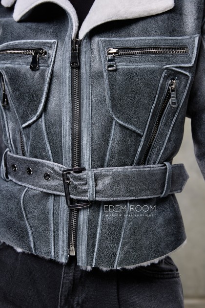 короткая куртка - дублёнка