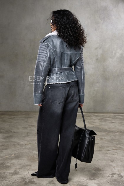 короткая куртка - дублёнка