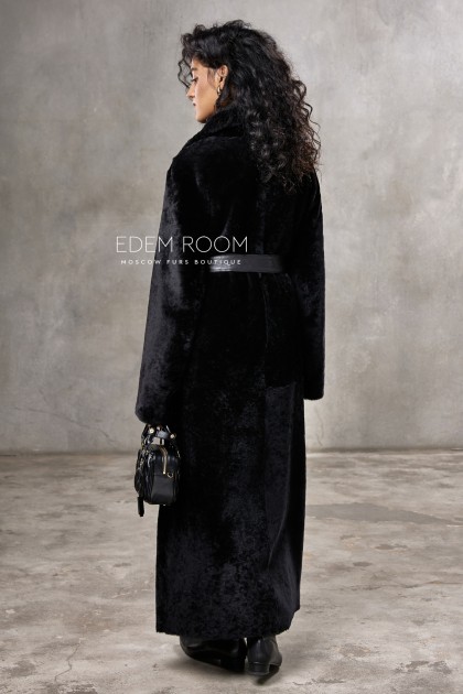 шубка - дублёнка под пояс