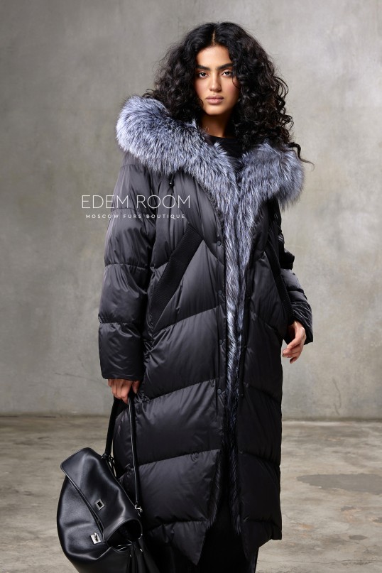 чёрный пуховик пальто с капюшоном чёрный пуховик пальто с капюшоном