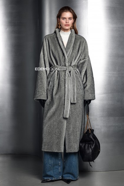 шуба - халат из эко норки