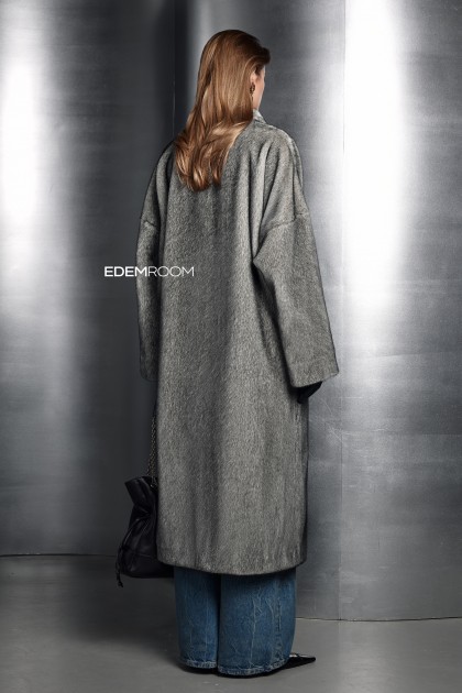 шуба - халат из эко норки