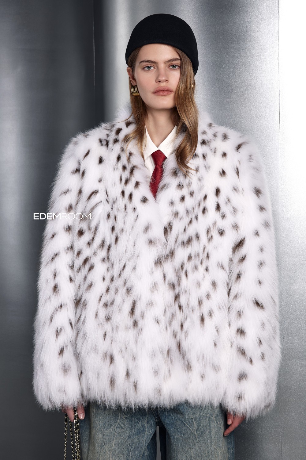 полушубок из лисы и рыси