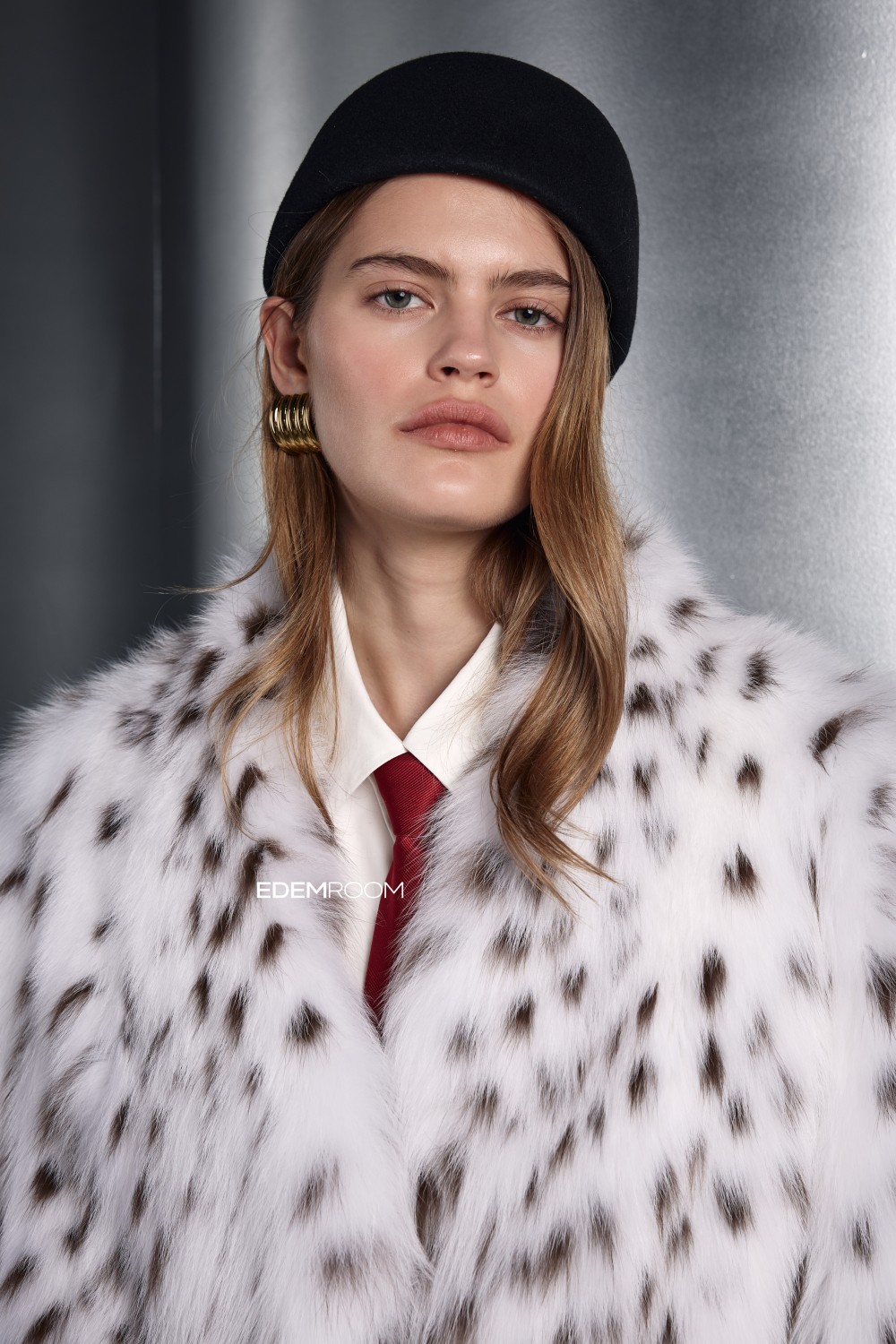 полушубок из лисы и рыси