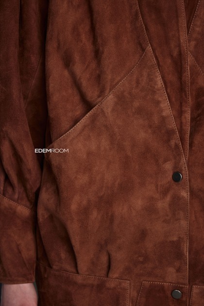 Замшевая куртка на кнопках