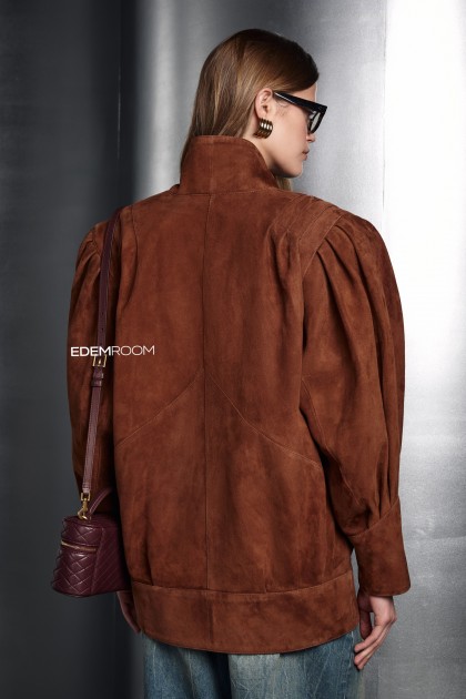 Замшевая куртка на кнопках