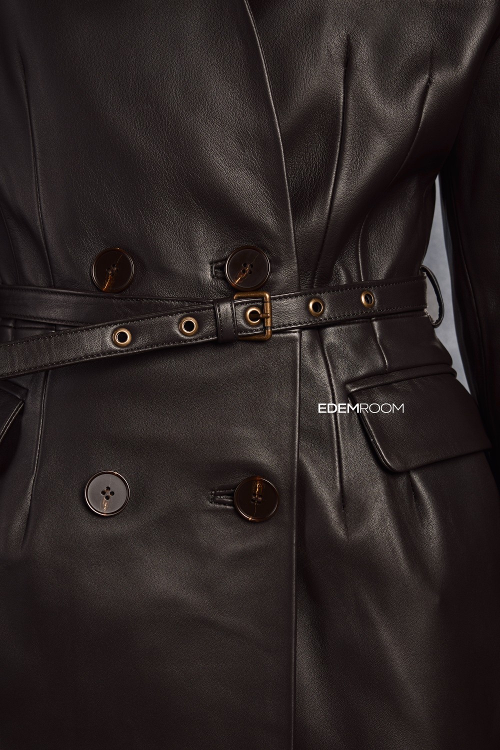 коричневый кожаная пиджак