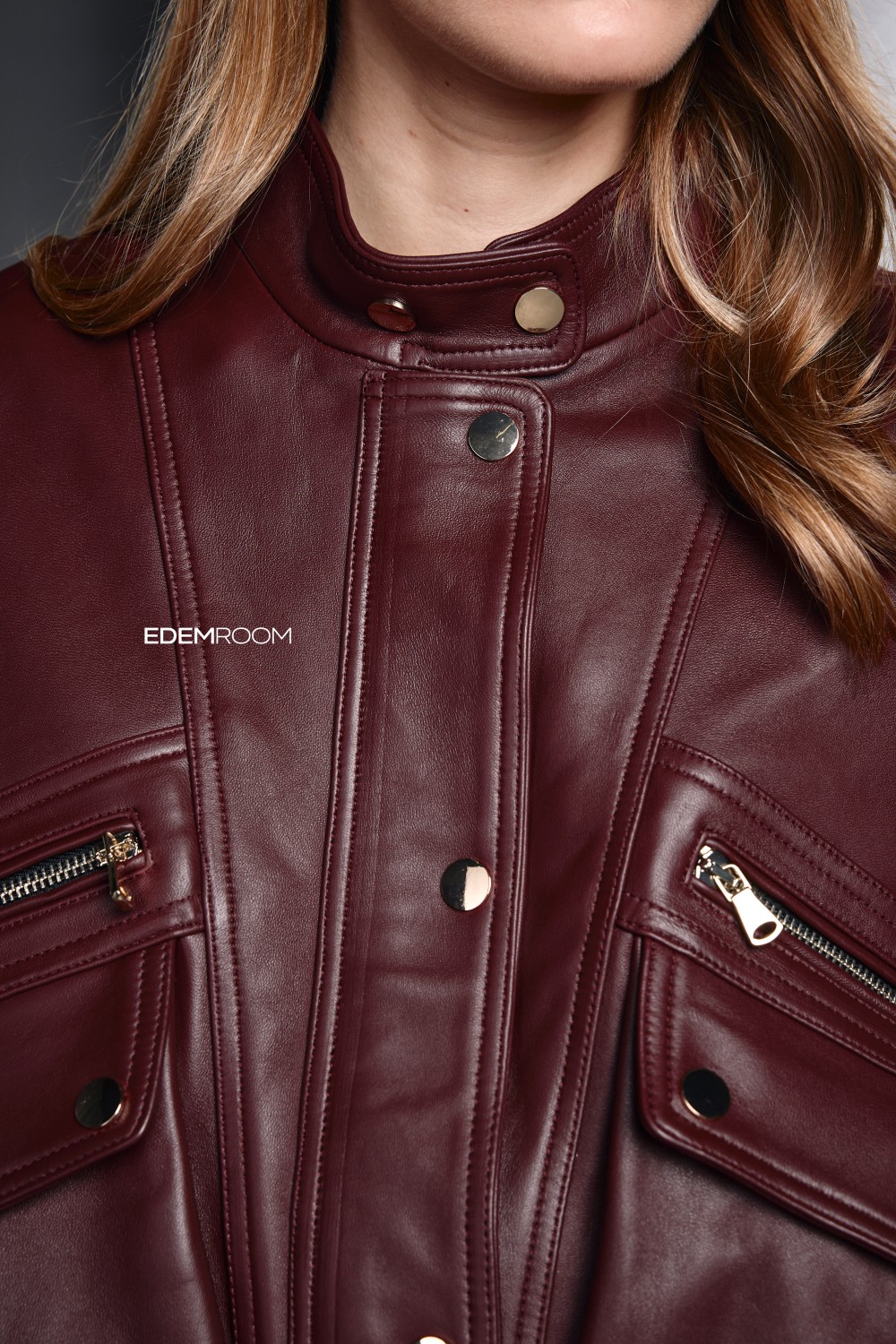 кожаная куртка - бомбер