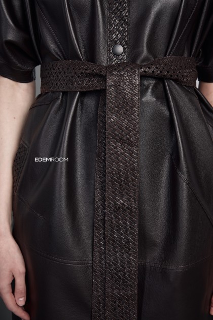 кожаный плащ рубашка