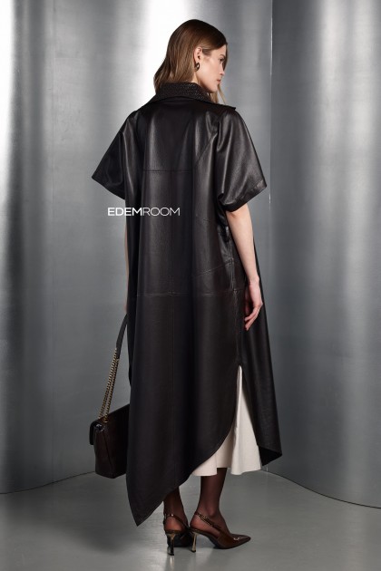 кожаный плащ рубашка