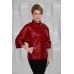 Красная куртка из эко-кожи на большие размеры