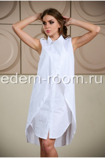 Белое платье-рубашка