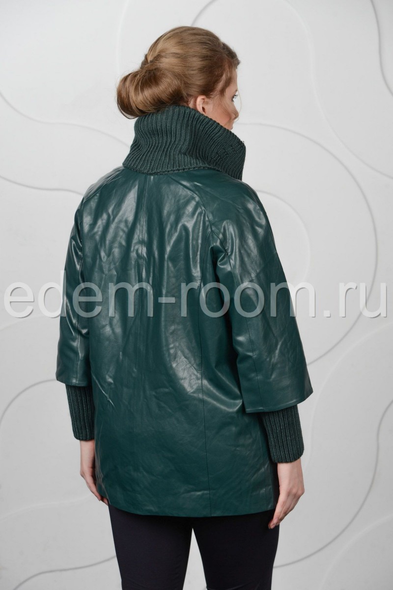 Женская куртка на межсезонье из эко-кожи 