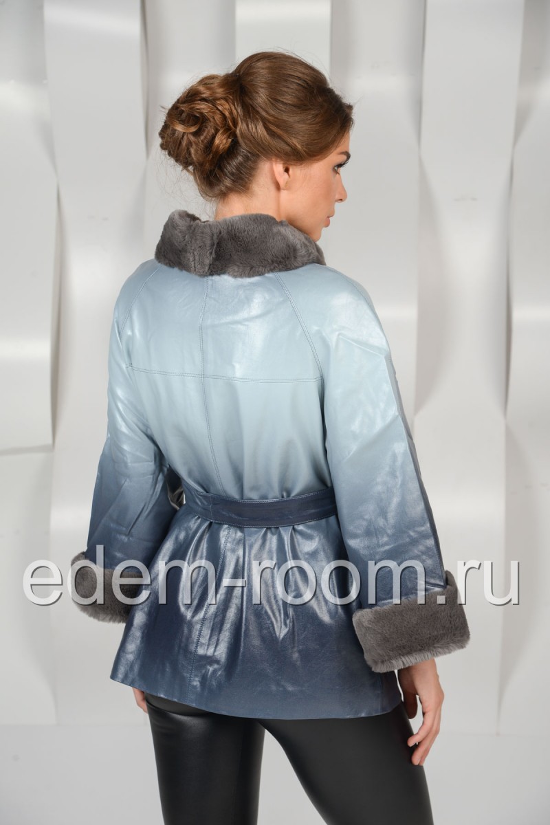 Куртка из эко-кожи с мехом