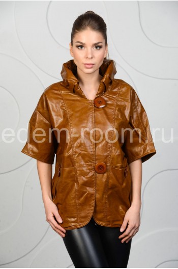 Женская куртка из искусственной кожи