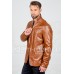 Куртка - коричневый пиджак из натуральной кожи