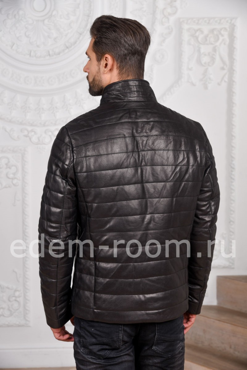 Зимняя куртка из кожи для мужчин