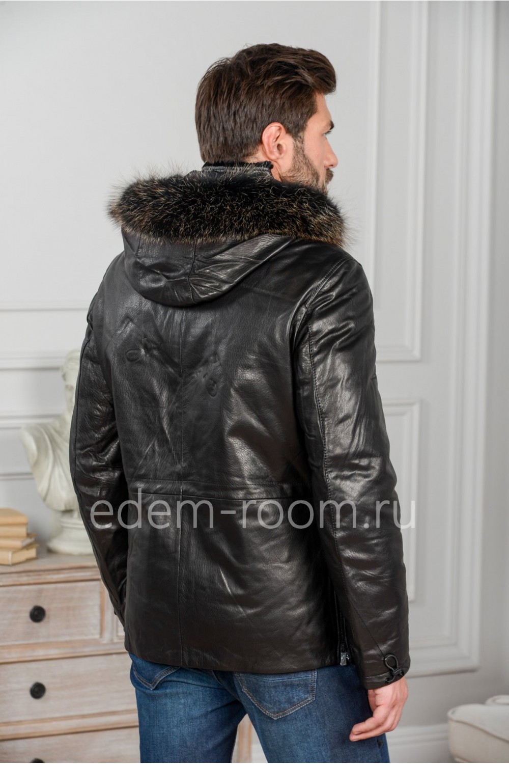 Зимняя куртка из кожи на Thinsulate