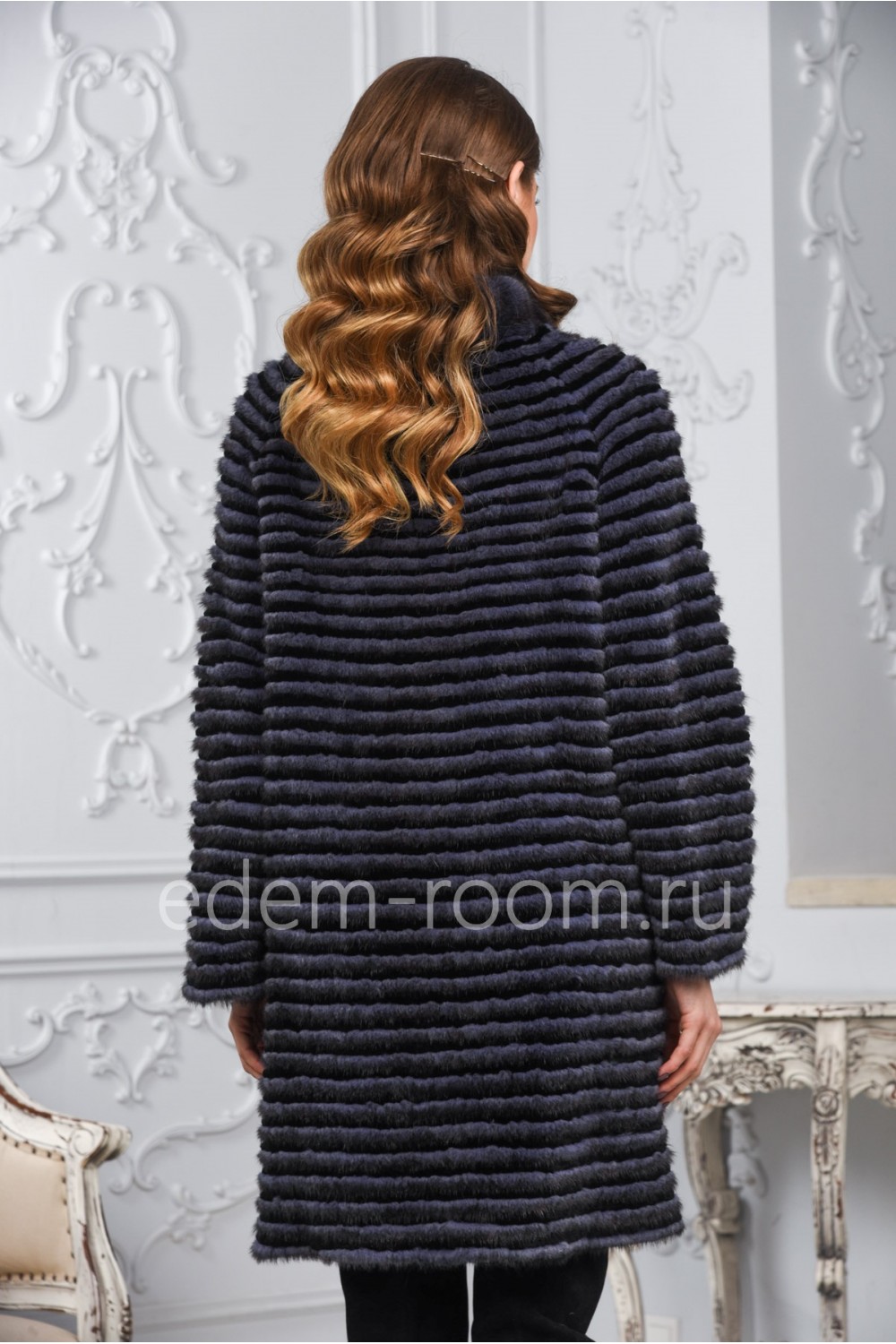 Женское норковое пальто на кашемире