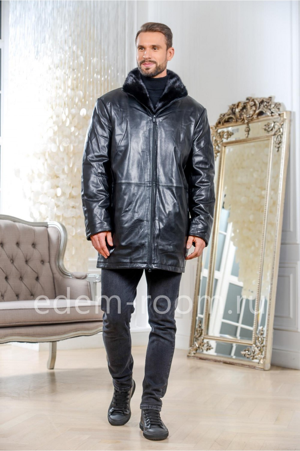 Кожаная куртка для зимы 