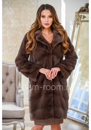 Шуба норковая коричневая