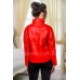 Красная куртка из эко-кожи