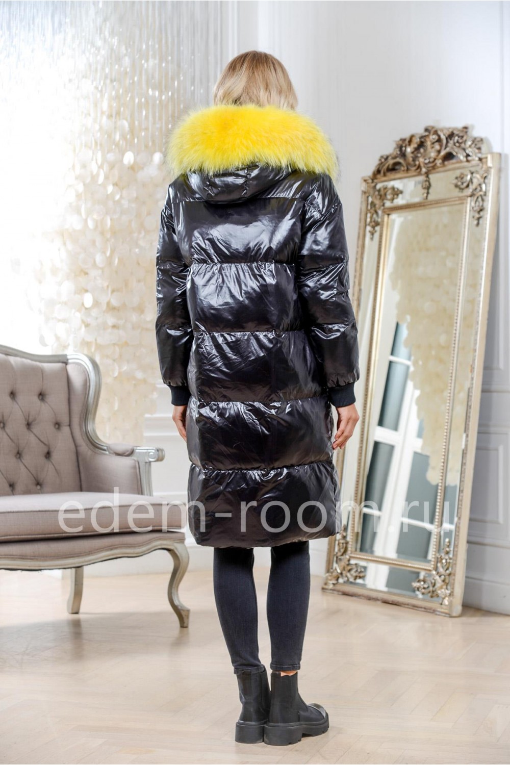 Модное пальто на эко-пухе