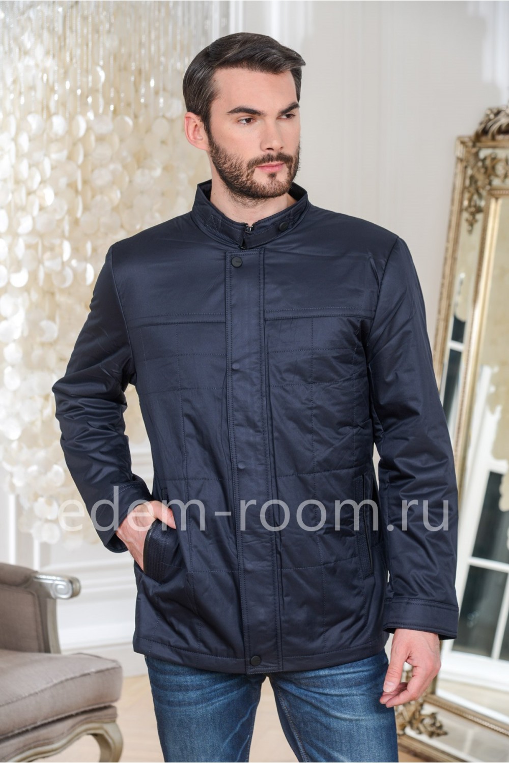 Облегчённая мужская куртка из ткани до 70 размера