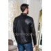 Куртка кожаная черного цвета прямого фасона
