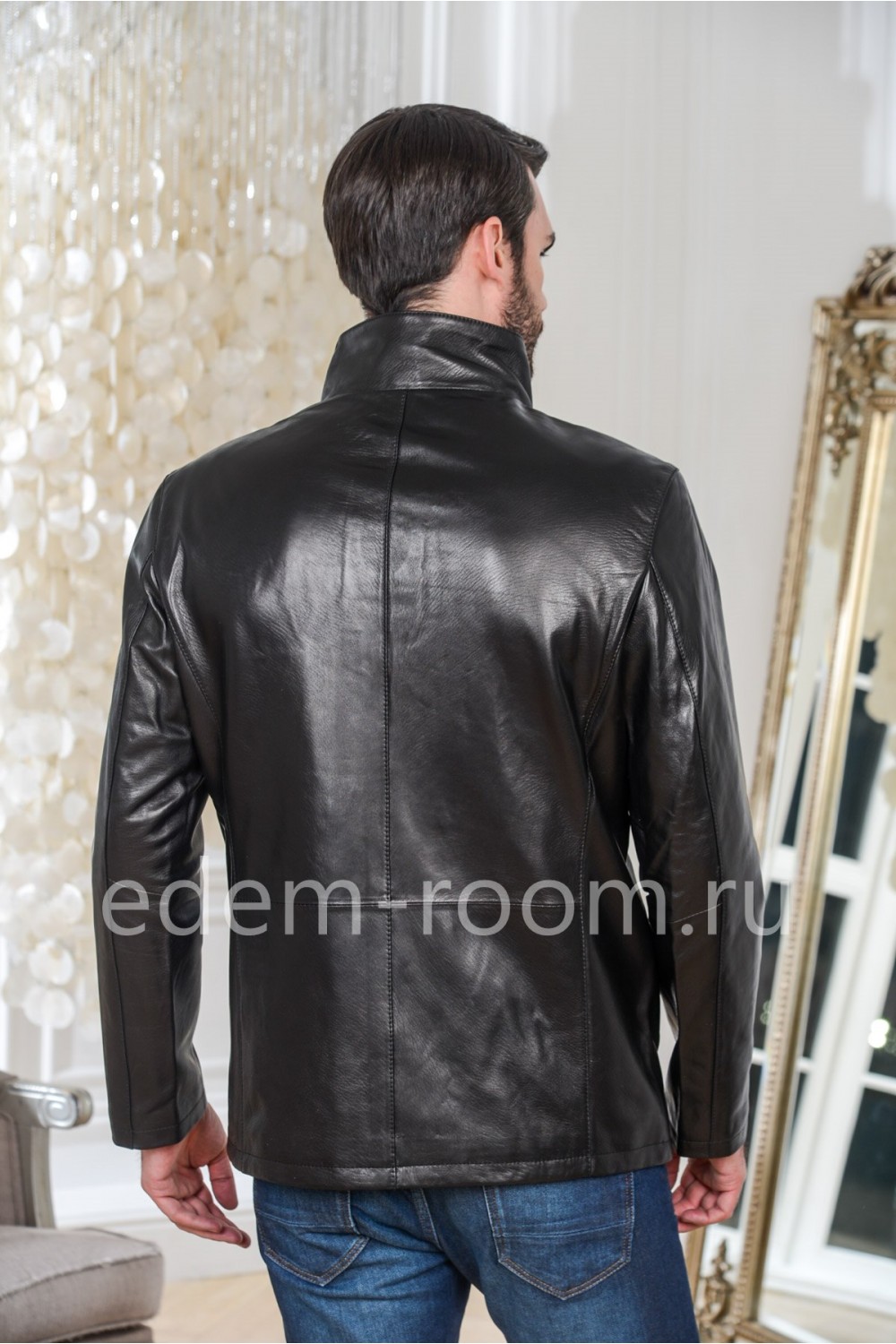 Куртка из мягкой кожи, черная