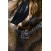 Кожаная куртка - дублёнка на мехе волка