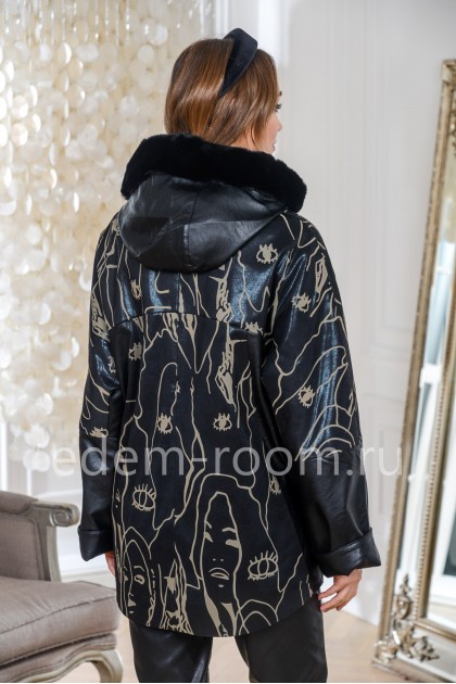 Осенне-весенняя куртка из эко-замши