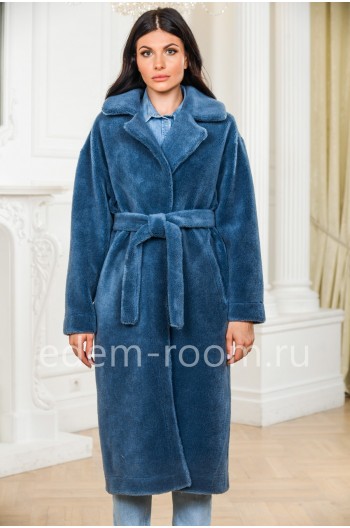 Шуба  - пальто из натуральной шерсти с поясом