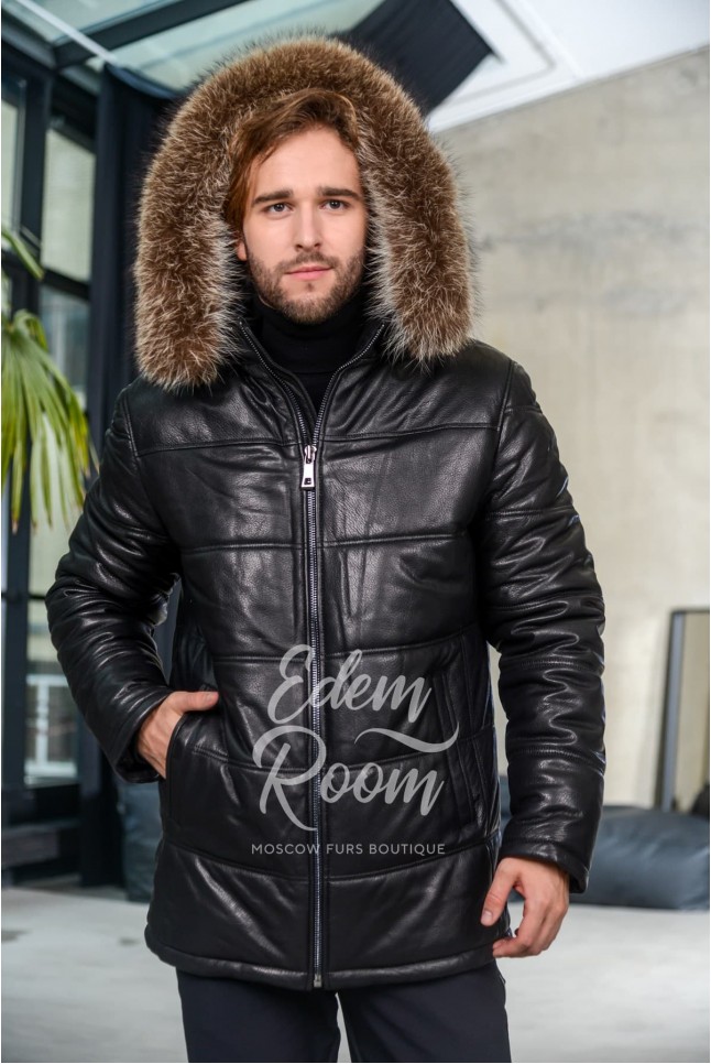 Мужские кожаные куртки зимние