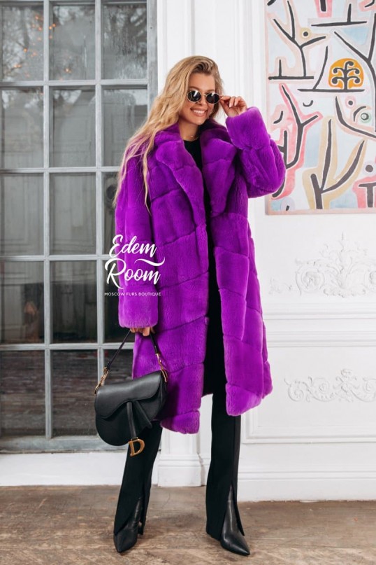 Яркая шуба из рекса
