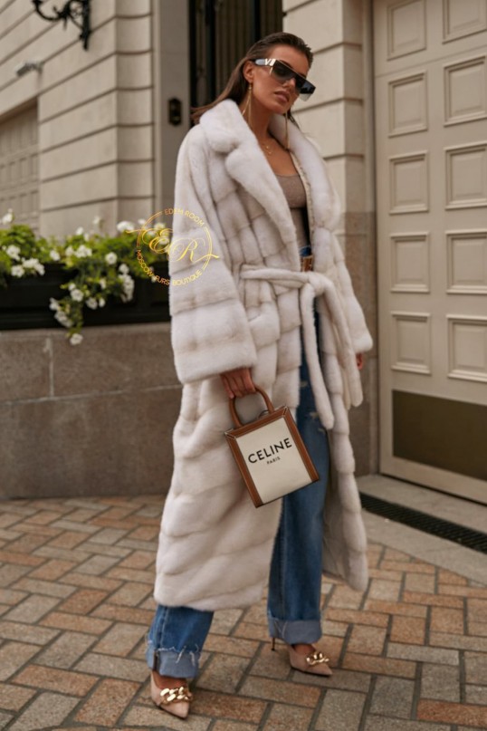 Модная норковая шуба под пояс Модная норковая шуба под пояс