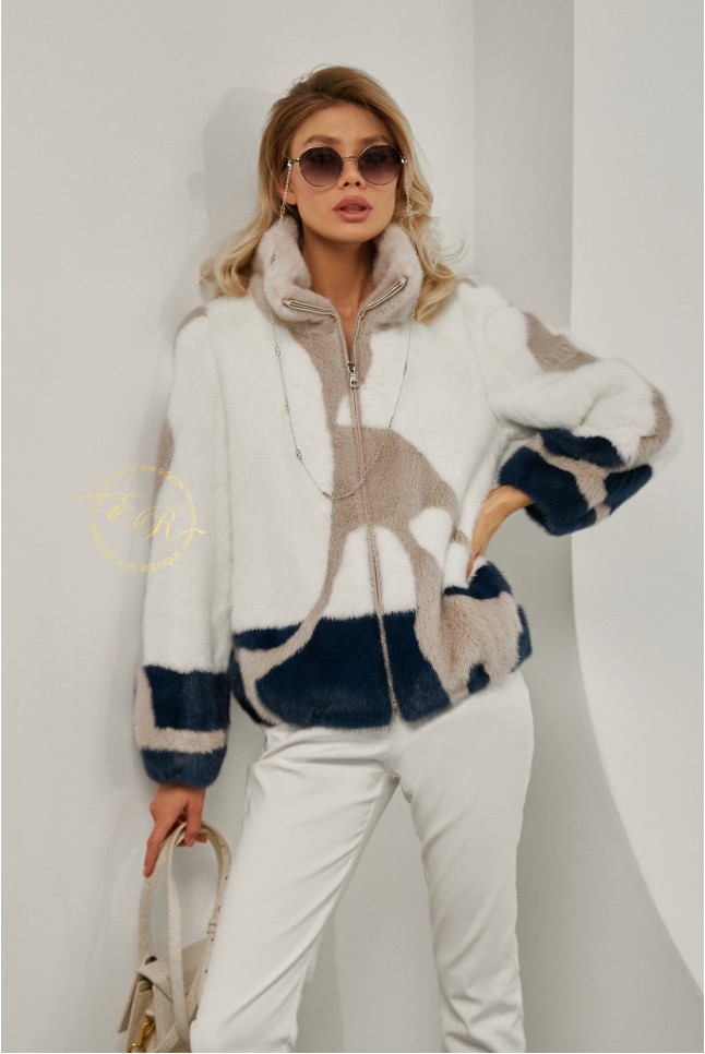 Норковая куртка на резинке Норковая куртка на резинке