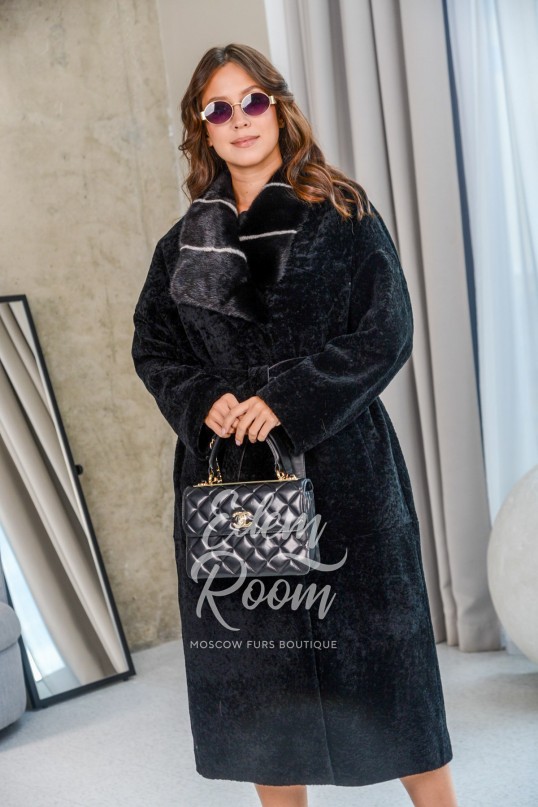 Дублёнка  - шуба из меха керли