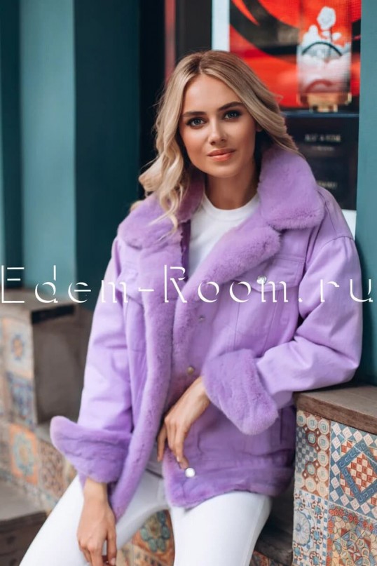 Джинсовая куртка с мехом