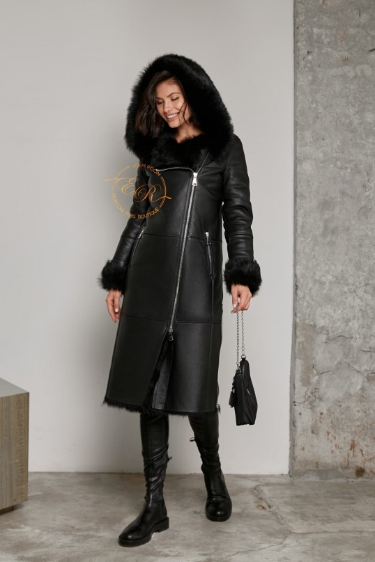 Хит продаж! Дублёнка на молнии на мехе тосканы 