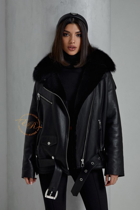 Авиатор с меховым воротником