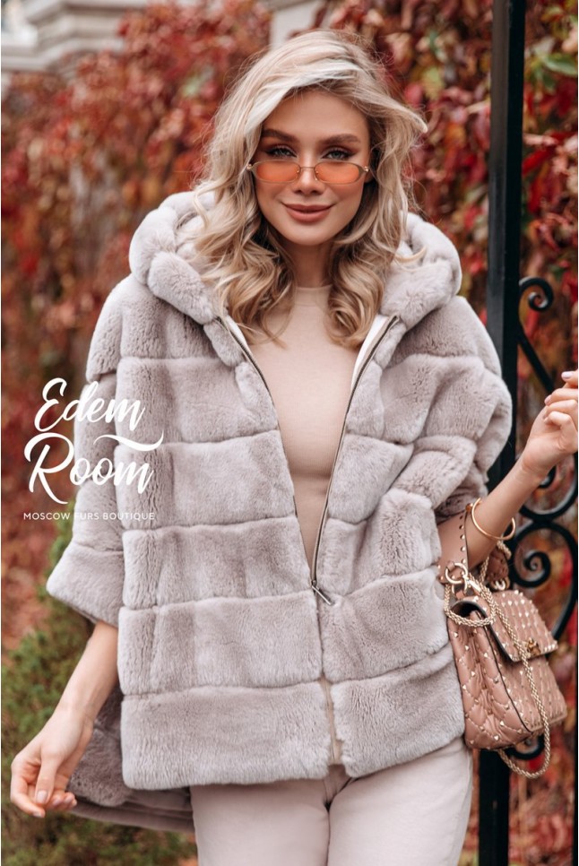 Кофта на молнии из кролика рекс