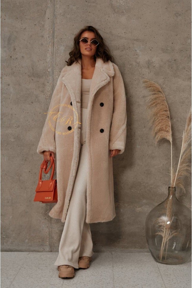 Современная шуба из экологической шерсти