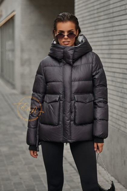 Укороченная куртка пуховик 