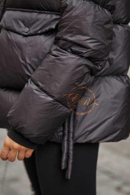 Укороченная куртка пуховик 